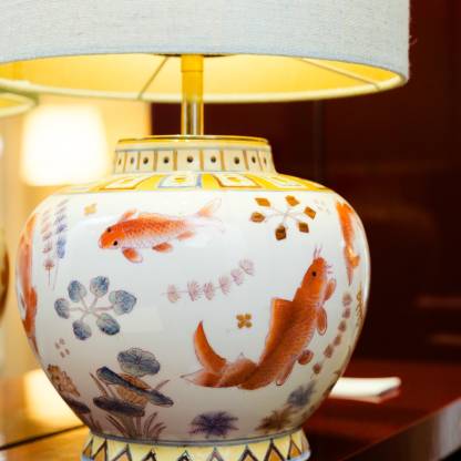 Nahaufnahme asiatische Porzellanvase